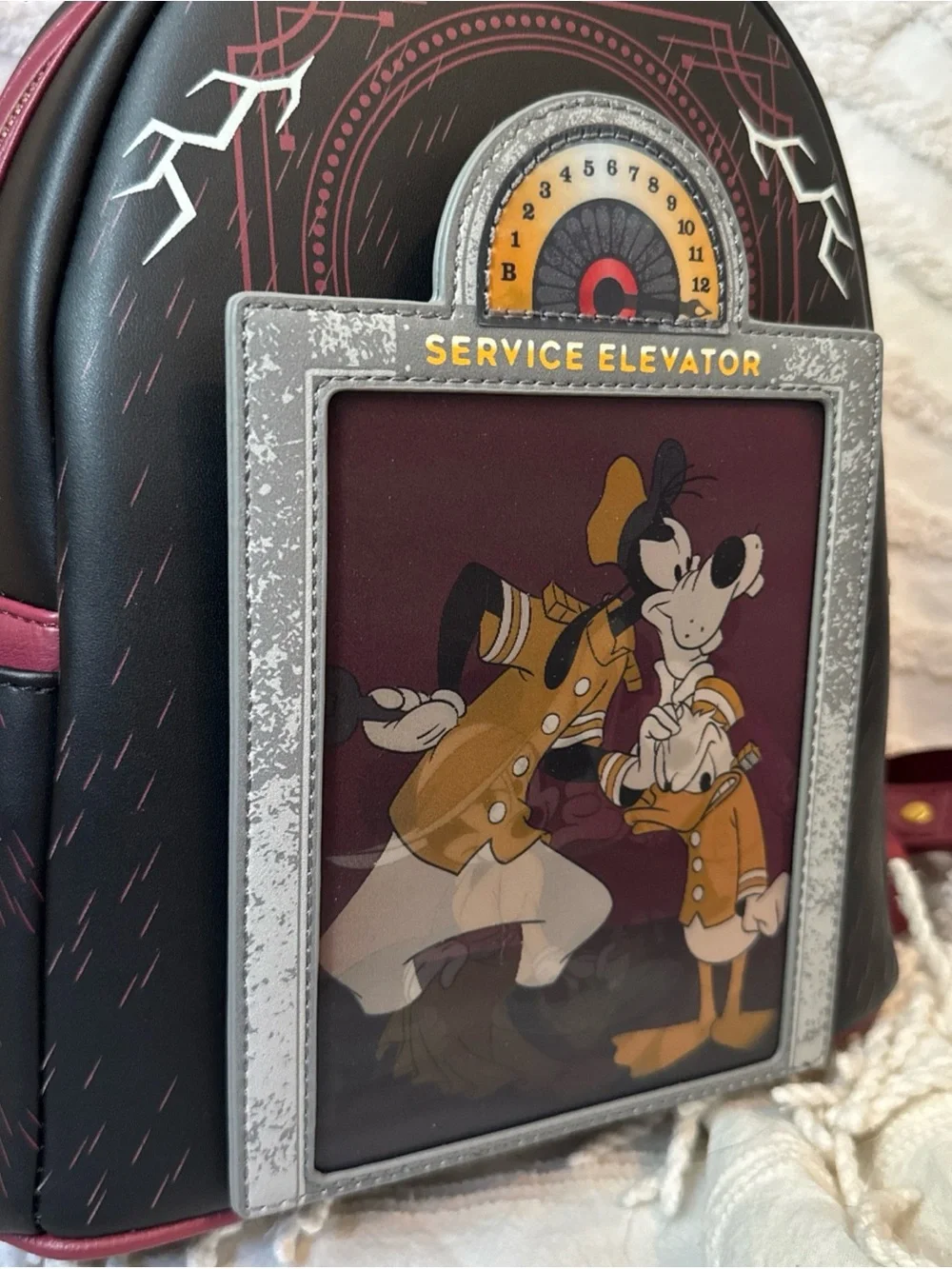 Disney Parks 2026 Loungefly Tower Of Terror Lenticular Backpack Bag NWT